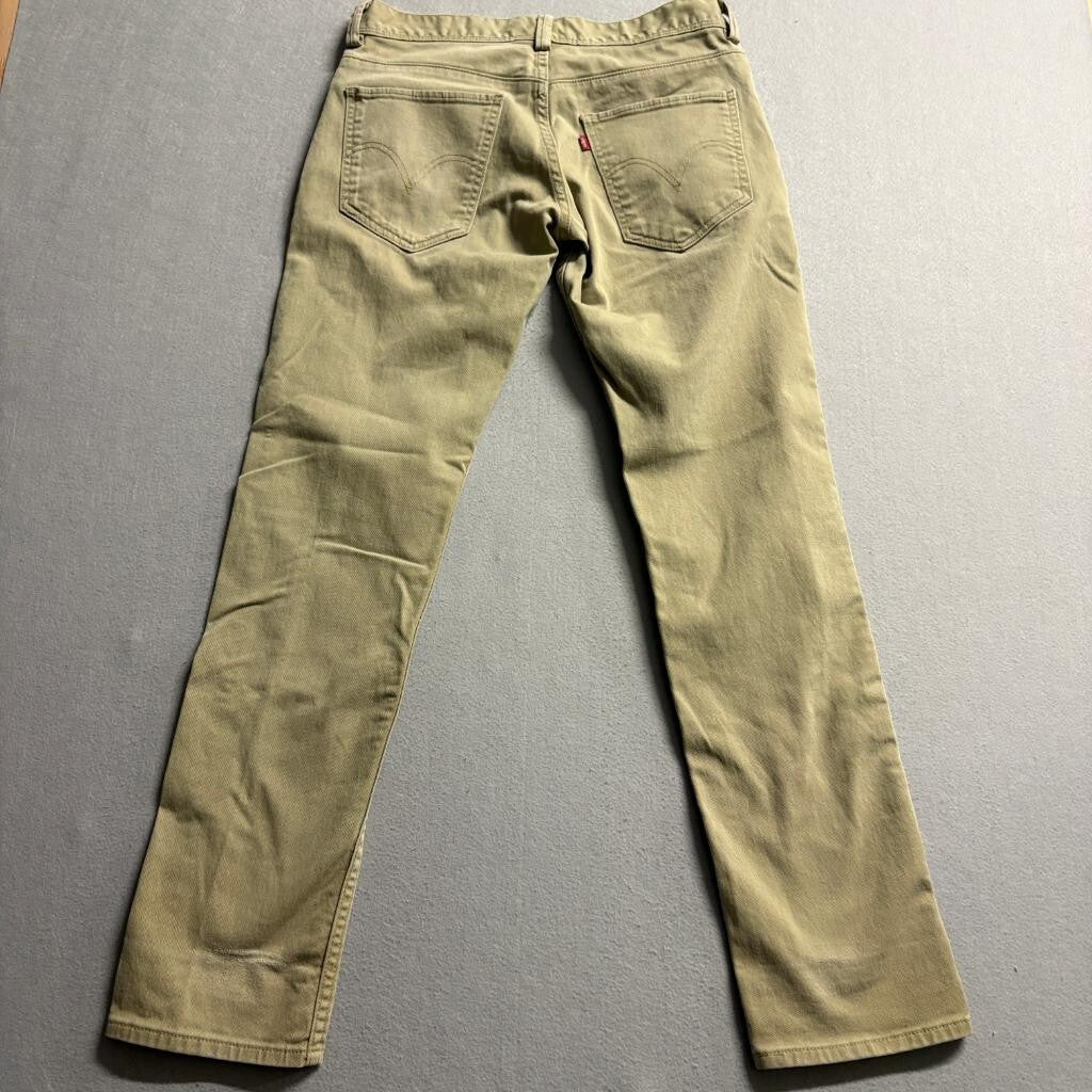 Levis 511 Skinny Pants Mens 32x32 Khaki Tan Cotton Blend Stretch Chino 5-Pocket