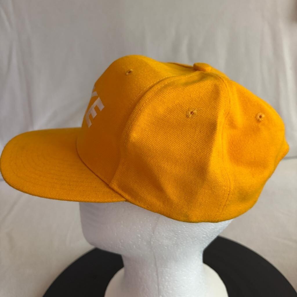 Vintage Nike Spellout Snapback Hat Yellow Kee & Ed Made in China Cap