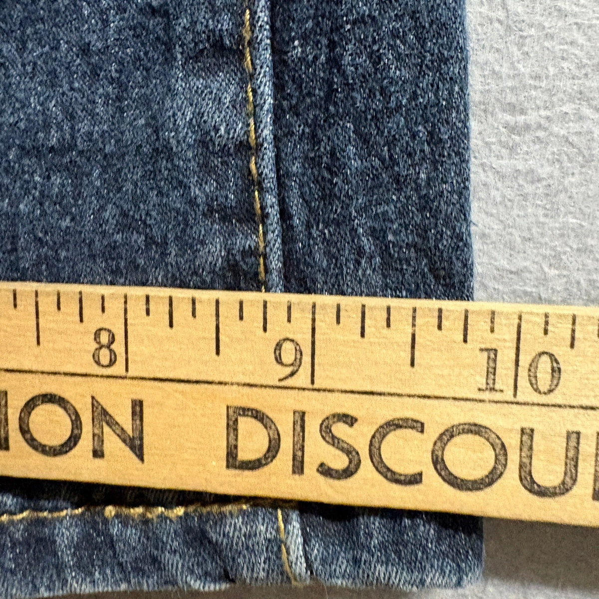 DG2 Diane Gilman Sailor Jeans Womens Large Blue Denim Stretch Pull On Wide Leg