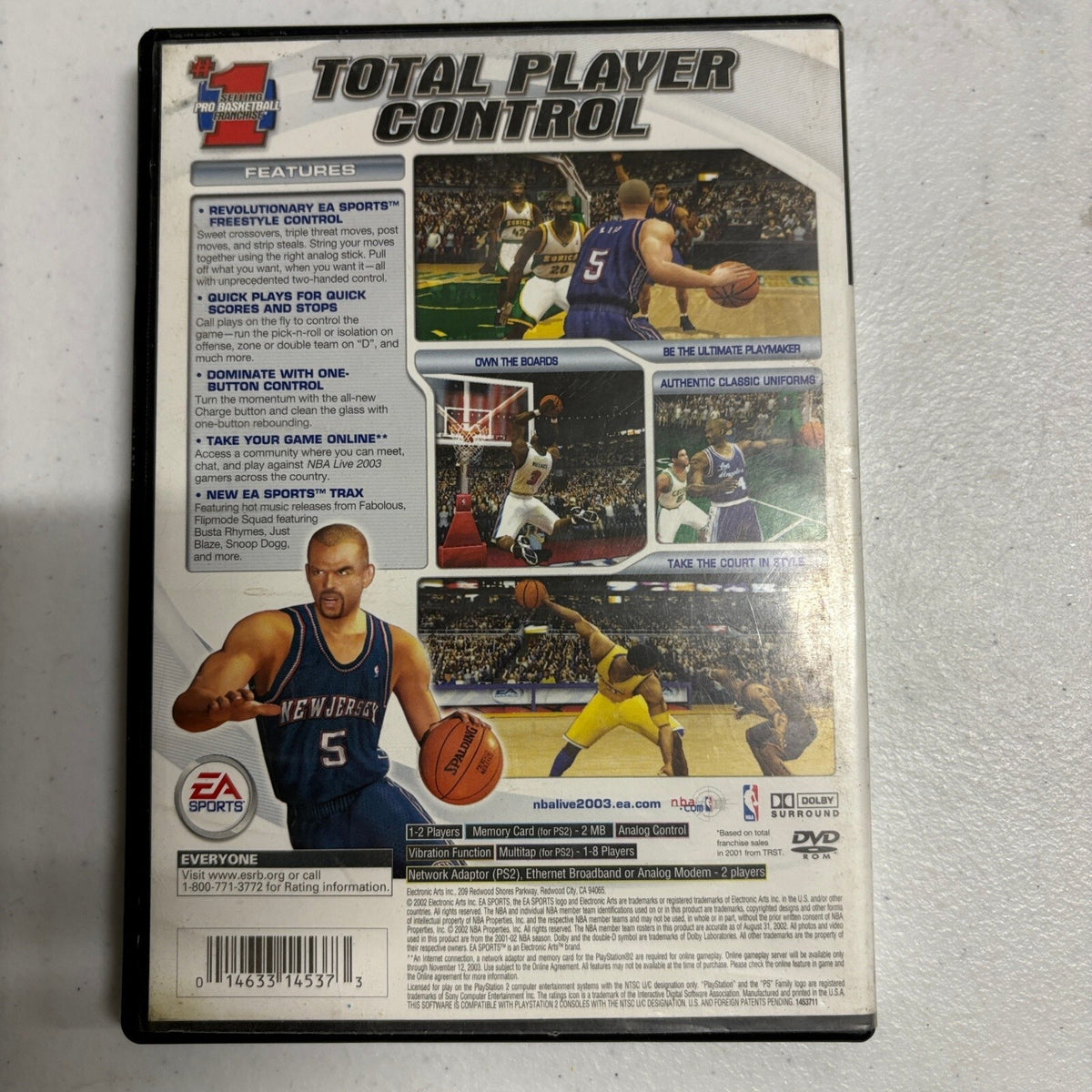 NBA Live 2003 Sony PlayStation 2 PS2 Complete CIB Jason Kidd Case Manual Disc