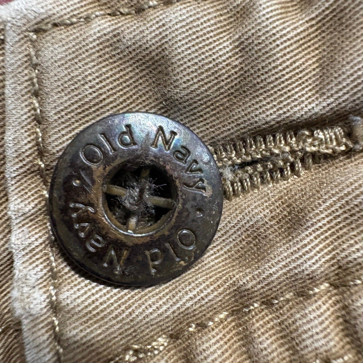Old Navy Mens Cargo Pants 31x30 Tan Brown Tactical Utility Heavy Canvas Cotton