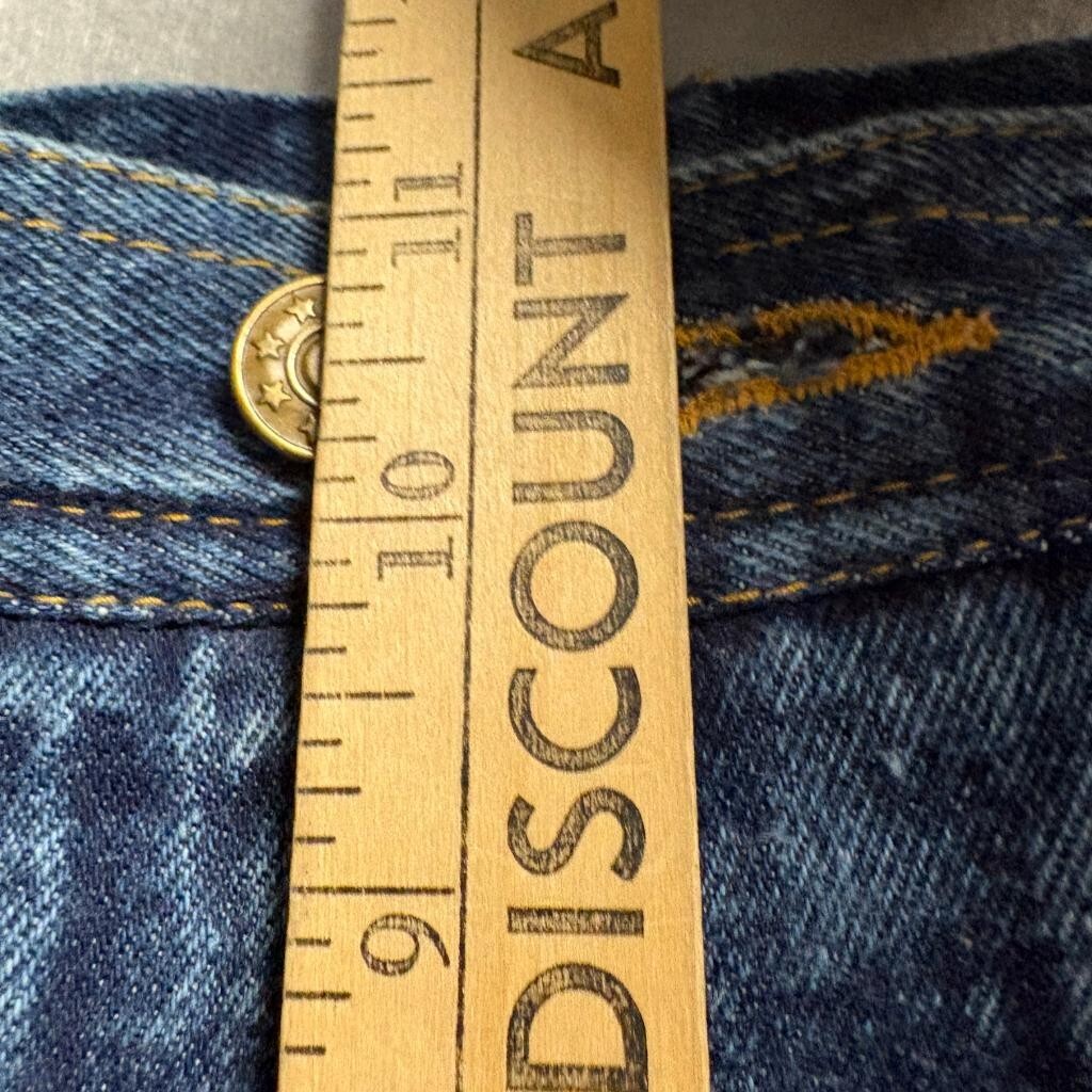 Vintage Wayne Acid Wash Jeans L/30 High Rise Tapered Leg Blue Denim Taiwan