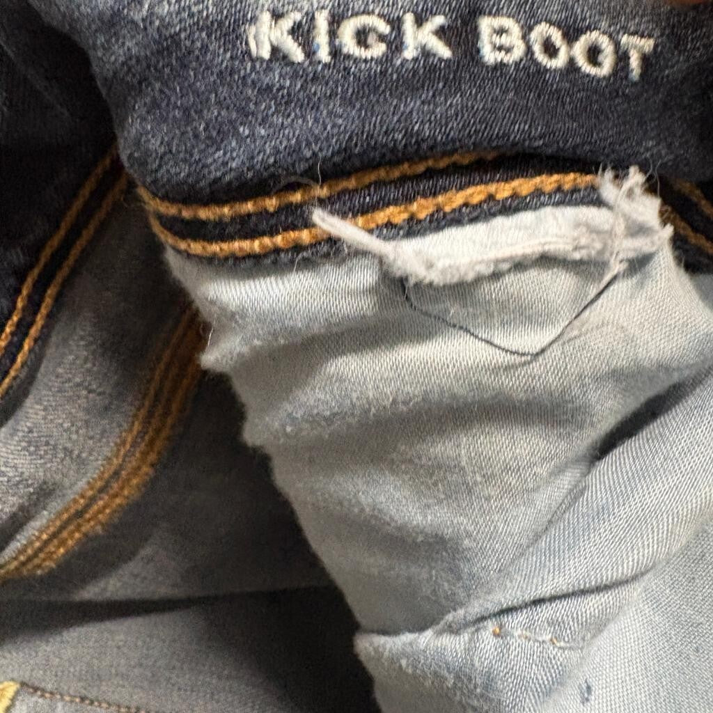 American Eagle Kick Boot Jeans Womens Blue Super Stretch Denim Flared Pants