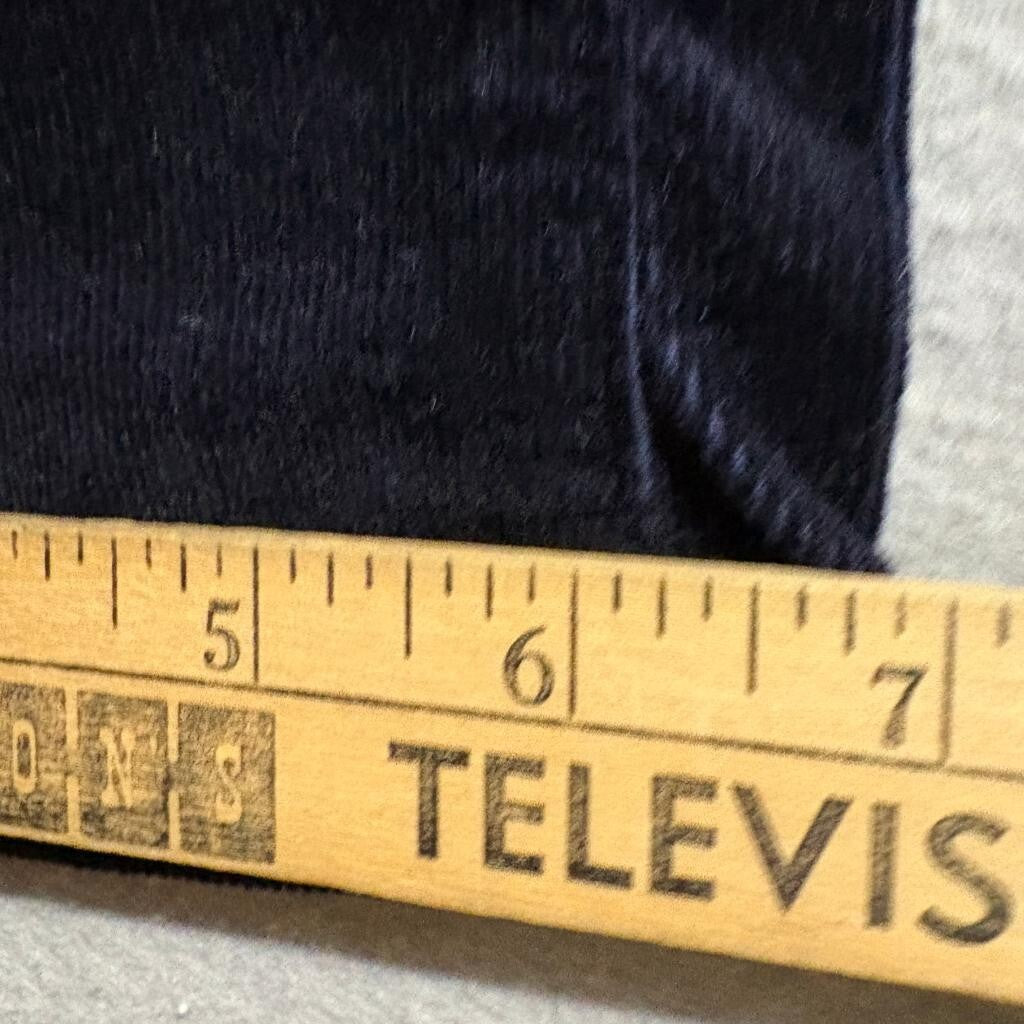 Talbots Corduroy Pants Womens 8 High Waist Straight Leg Navy Blue Stretch