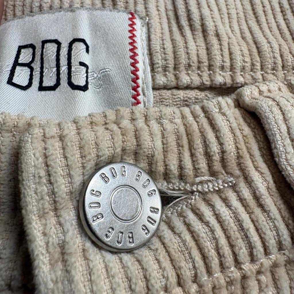 BDG Urban Outfitters Corduroy Pants Womens 27 Beige High Wide Leg High Rise