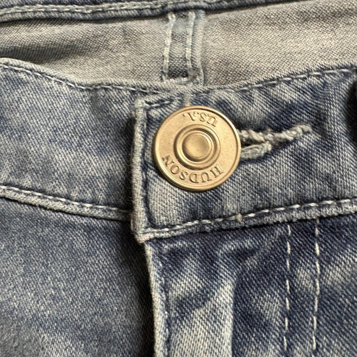 Hudson Natalie Midrise Super Skinny Jeans Womens Size 25 Blue Denim Stretch
