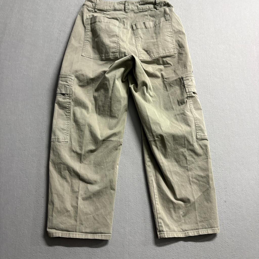 Universal Thread Cargo Pants Womens 4 Green Cotton Blend Stretch Wide Leg