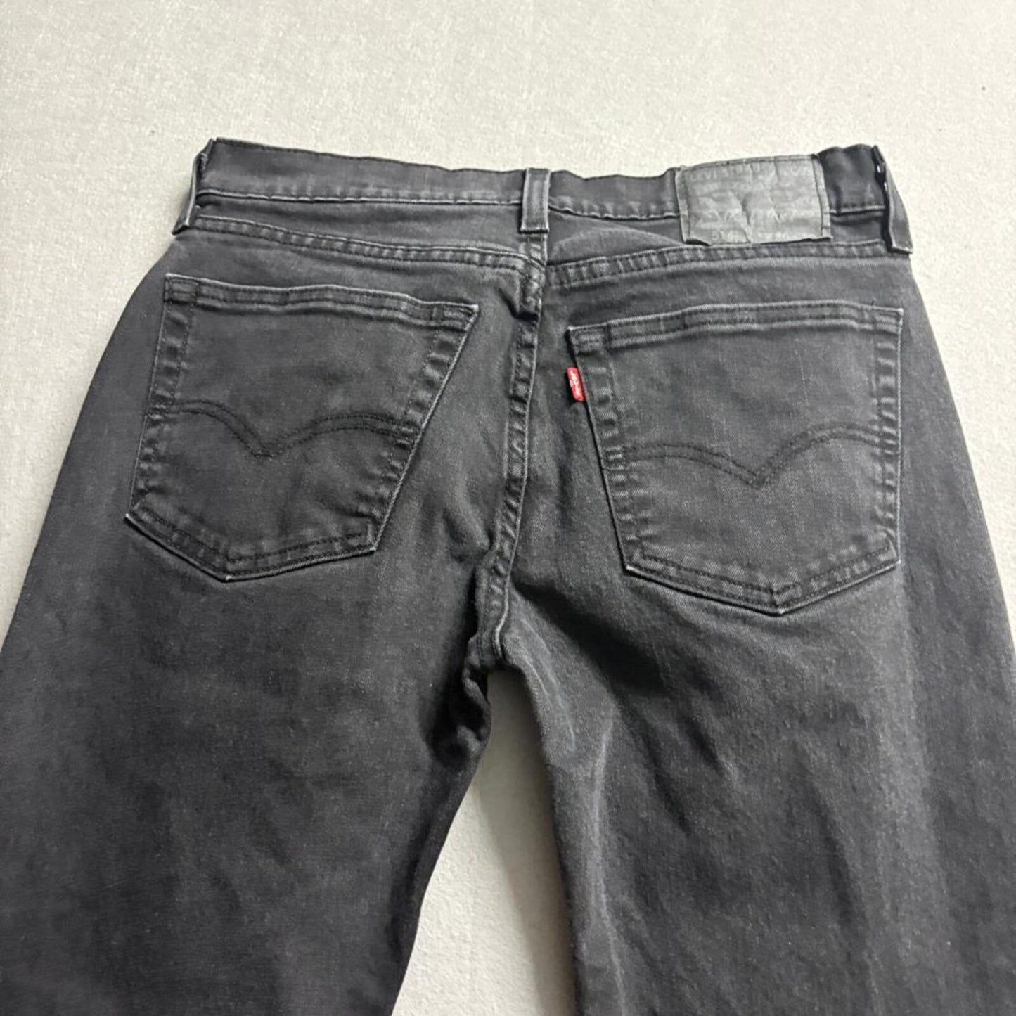 Levi's 514 Straight Fit Jeans Mens 30x30 Black Denim Waterless