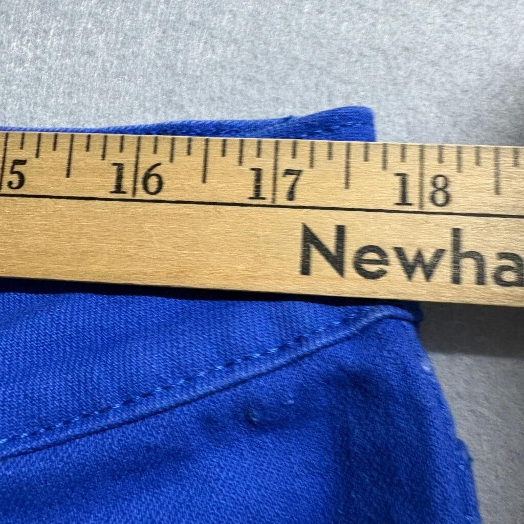 NYDJ Womens Pants Size 16 Blue Cotton Blend Stretch Cropped Straight Leg