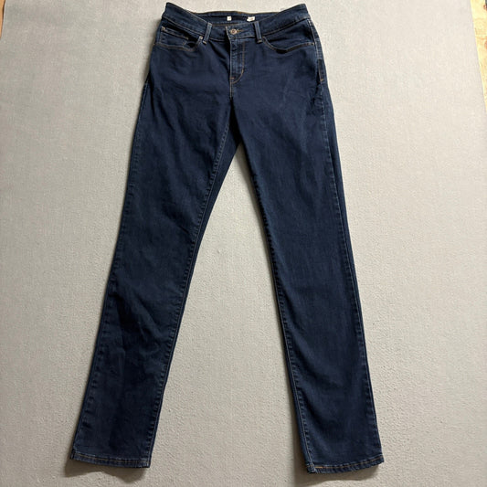 Levi's 711 Skinny Jeans Women Size 6 Long W28 L32 Dark Wash Denim Stretch