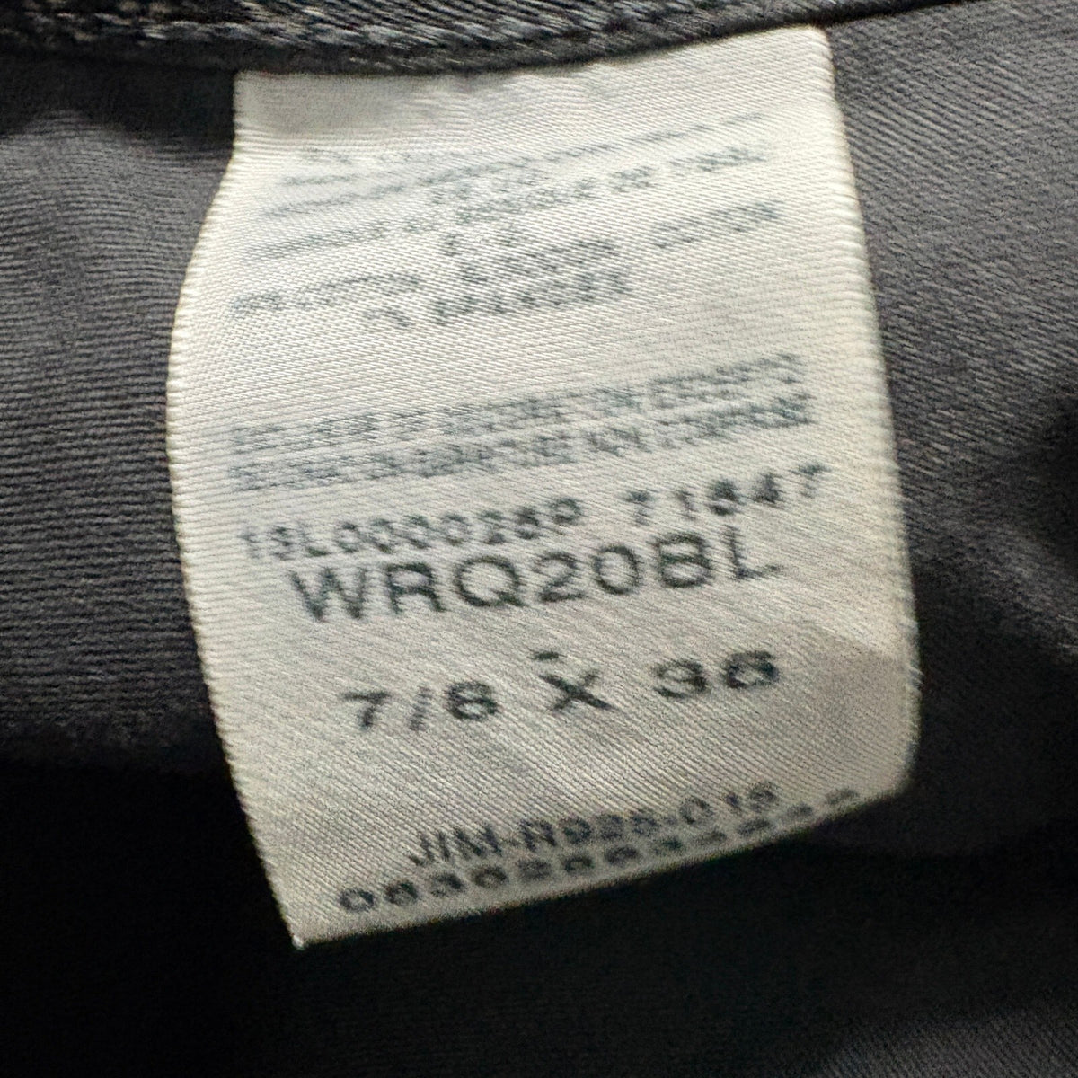 Wrangler Q-Baby Ultimate Riding Jeans Womens 7/8x36 Black No Gap Waistband
