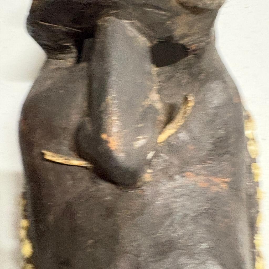 Vintage African Wè Guéré Style Carved Wood Mask Cowrie Shells Tribal Art 16"