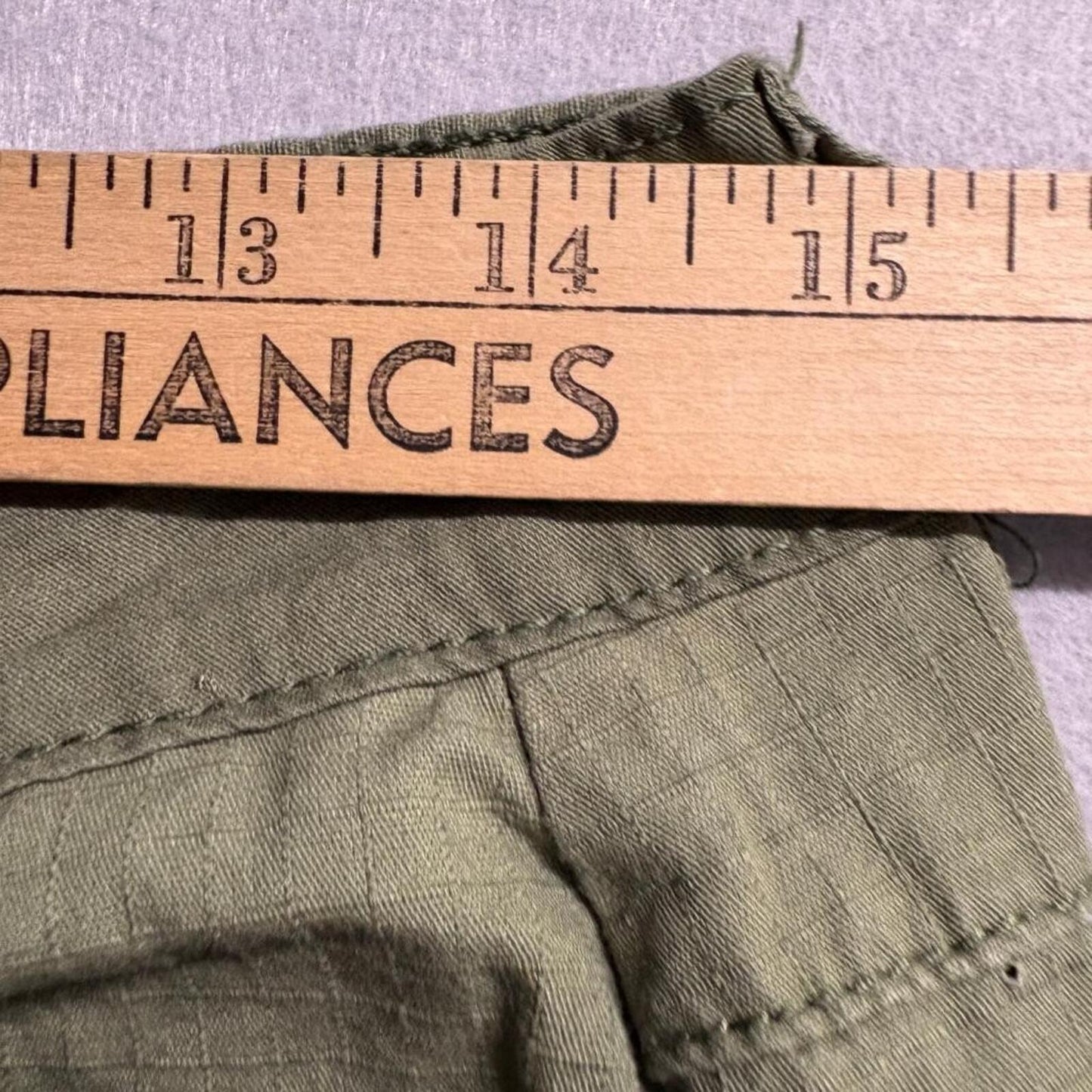 Forever 21 Womens Cargo Pants Size M Green Ripstop Patchwork Wide Leg Raw Hem