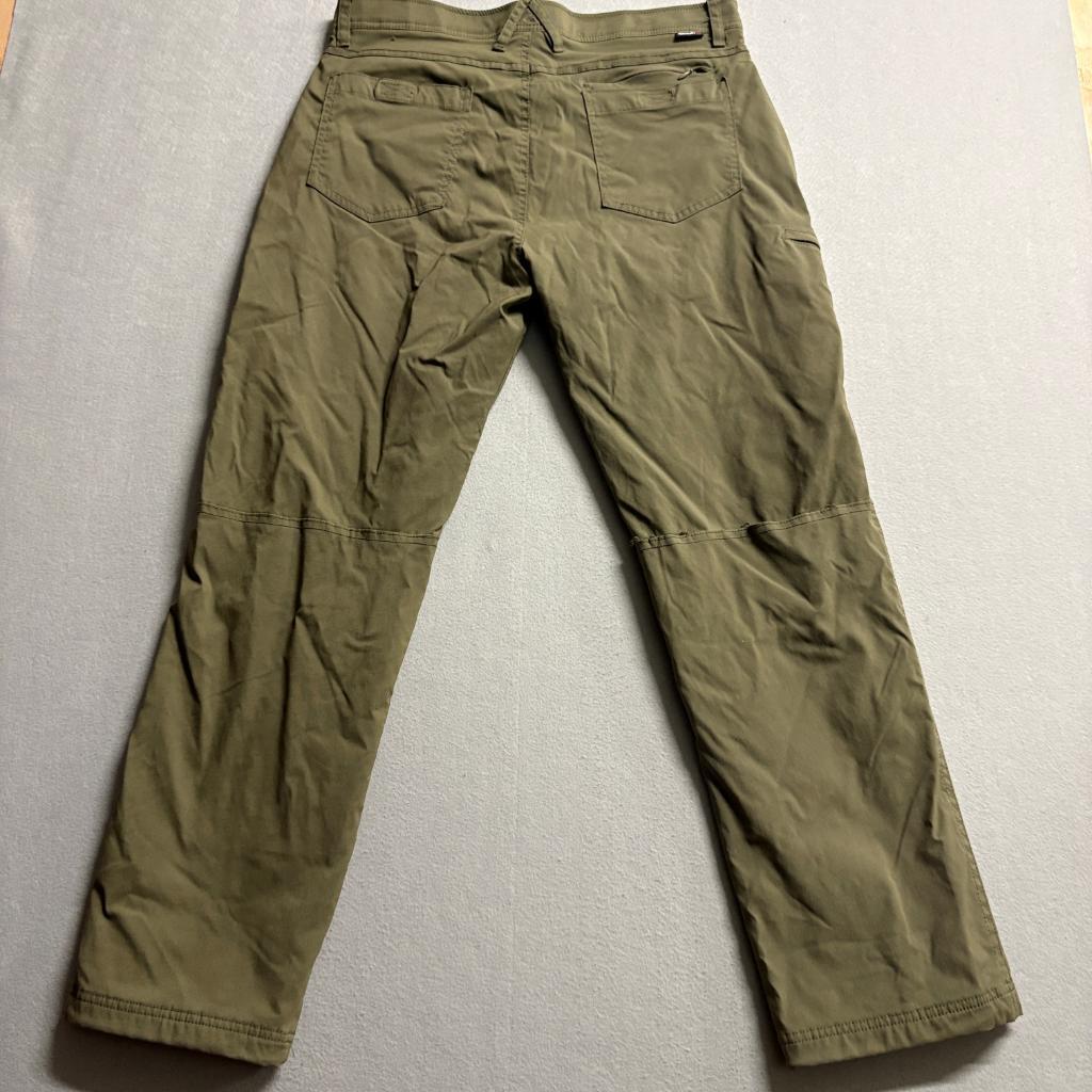 Gerry Mens Lined Hiking Pants 36x32 Green Nylon Spandex Fleece Lined Outdoor