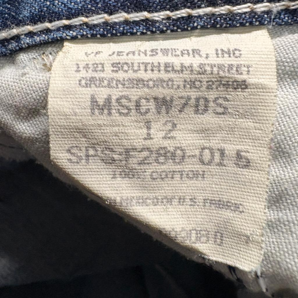 Wrangler Vintage Womens Jeans Size 12 Blue Denim High Rise Crop Straight Leg