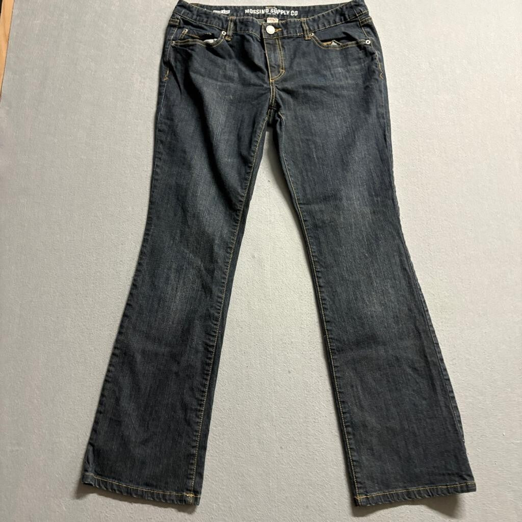 Mossimo Supply Co Bootcut Jeans Womens 15R Fit 6 Blue Denim Stretch Mid Rise