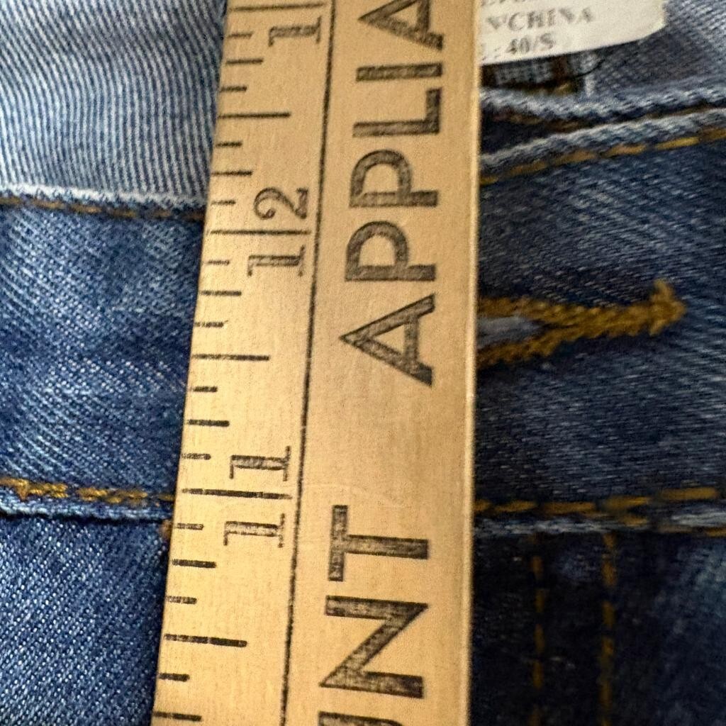 Duke Authentic Fit Jeans Mens 40/S Blue Denim Medium Wash Straight Leg Workwear