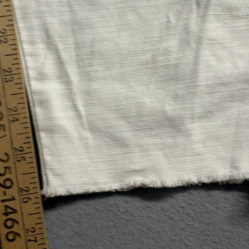 FRAME Denim Women 25 Ecru Cotton Utility Cargo Carpenter Pants Raw Hem Off White