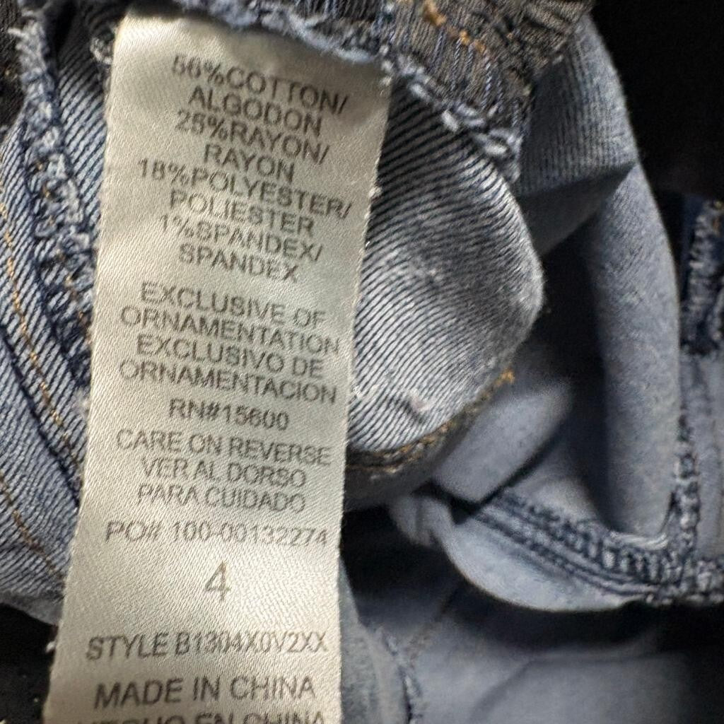 Democracy Ab Technology Skinny Jeans Womens 4 Blue Denim Stretch Mid Rise