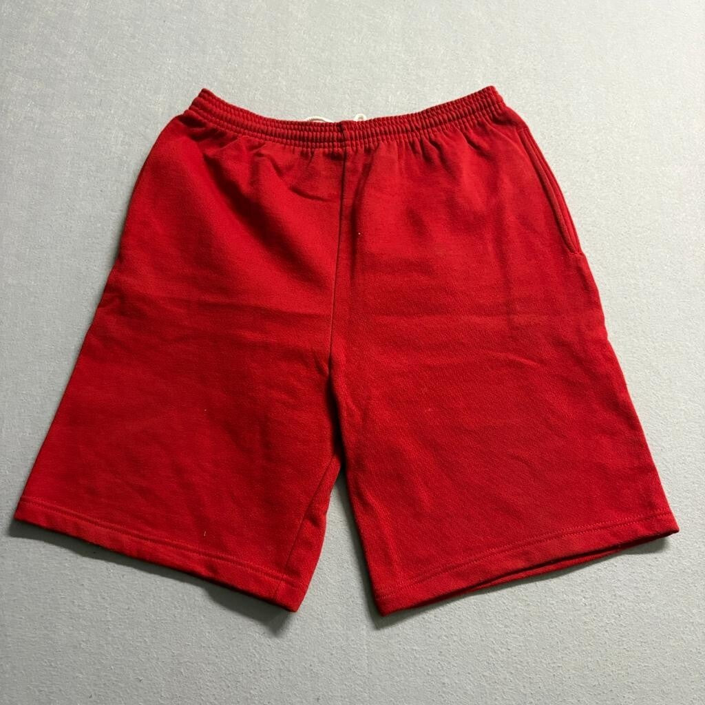 Vintage JE Morgan Sweat Shorts Mens Large Red Fleece Drawstring Made in USA