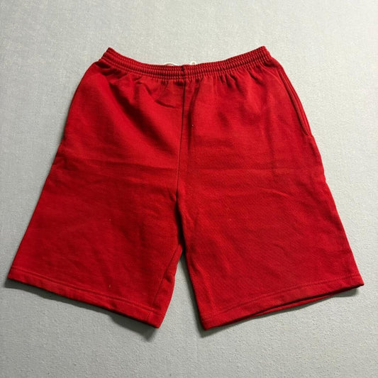 Vintage JE Morgan Sweat Shorts Mens Large Red Fleece Drawstring Made in USA