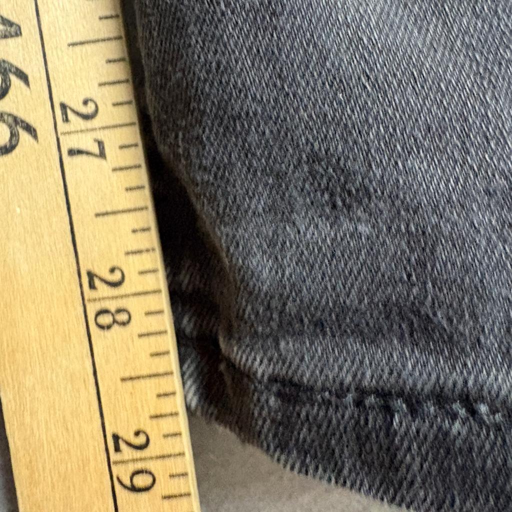 Levis 514 Straight Leg Jeans Mens 34x30 Black Distressed Ripped Denim