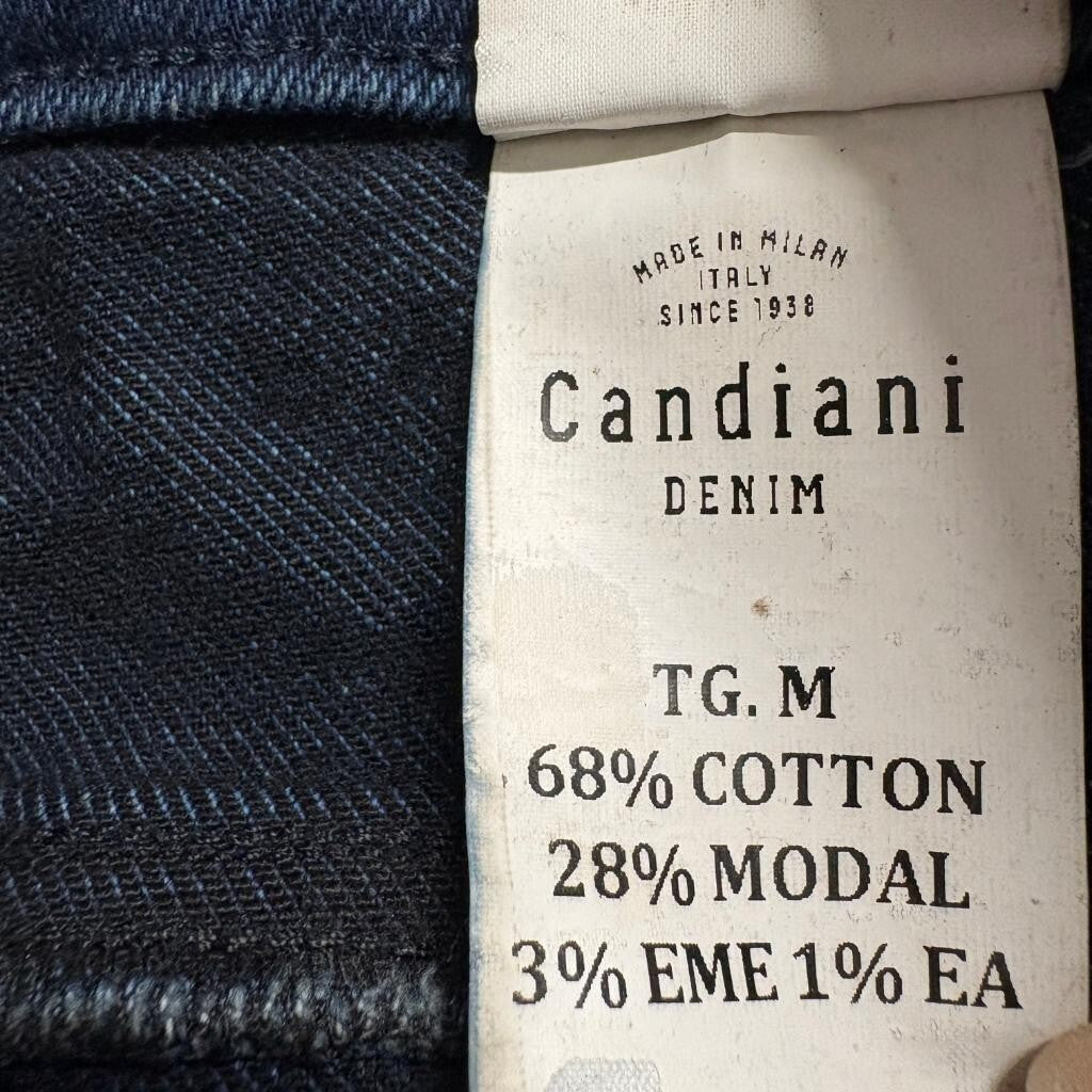 Candiani Denim Jeans Womens Size Medium Blue Distressed Italian Cotton Blend