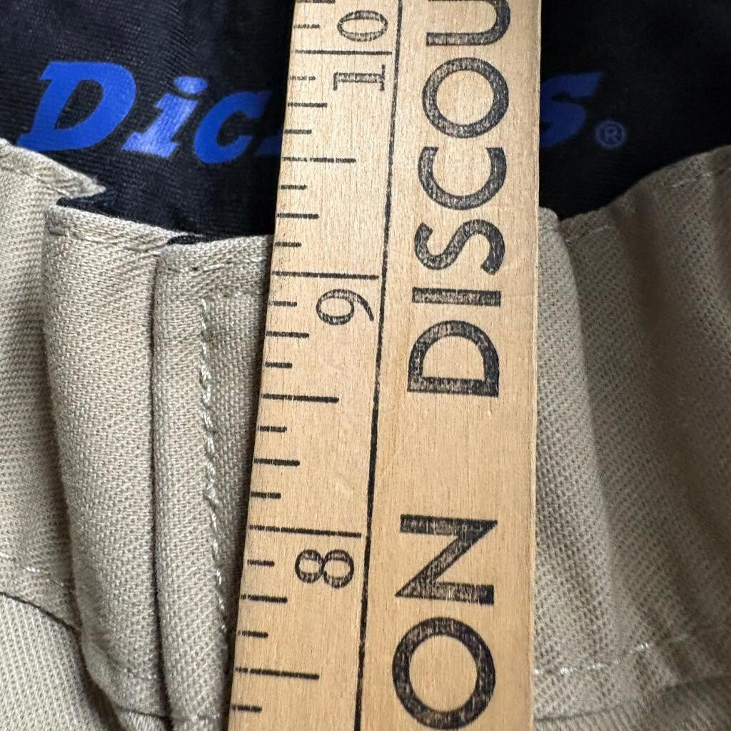 Dickies Flex Girls Khaki Chino Pants Size 14 School Uniform Beige Flat Front