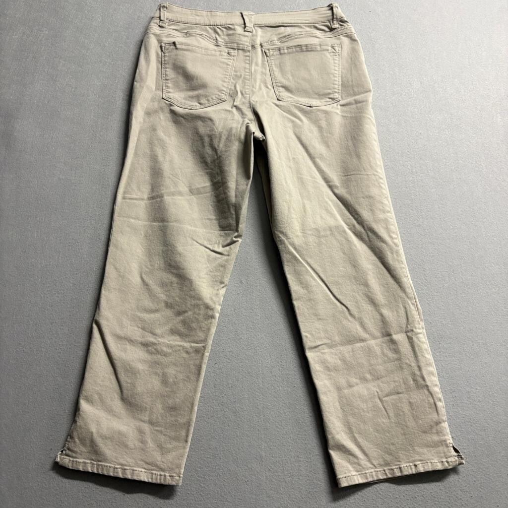 Wit & Wisdom Ab-solution Straight Leg Jeans Womens Size 12 Khaki Tan Stretch