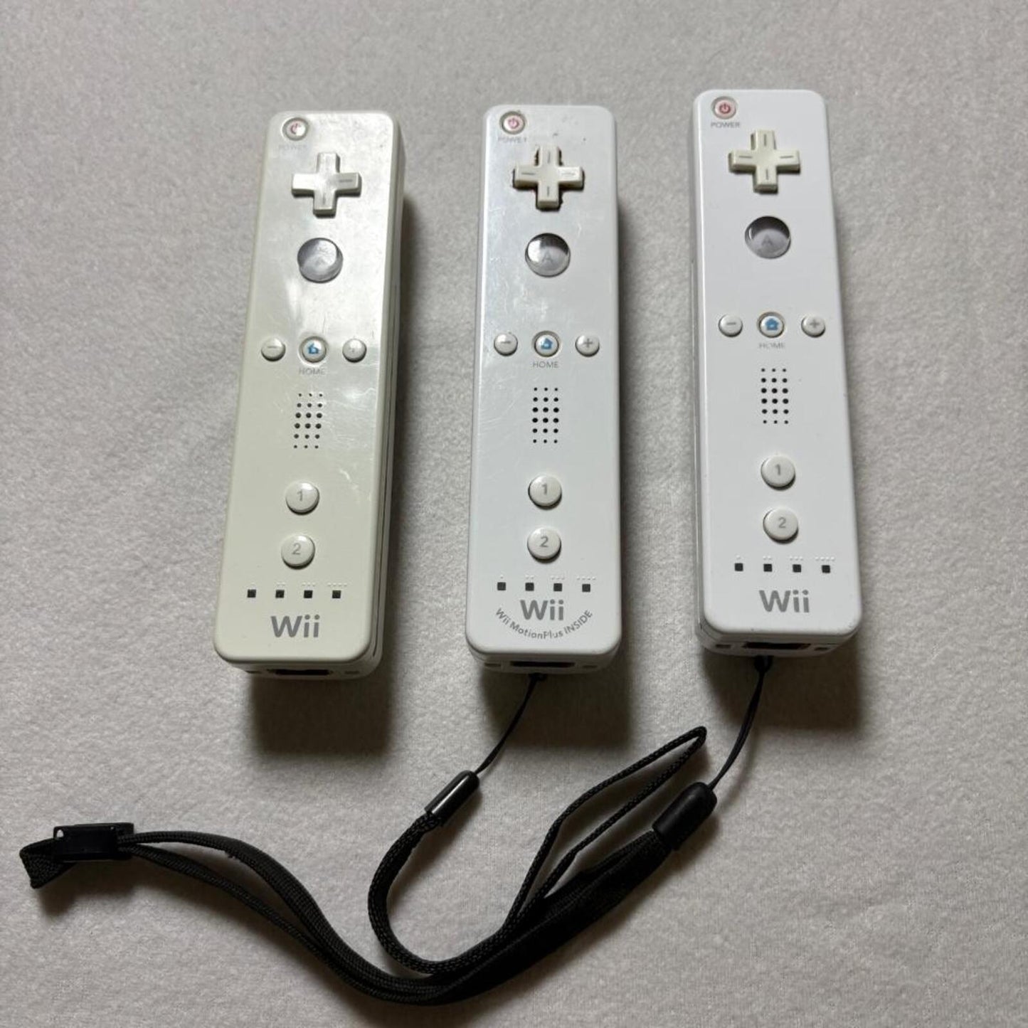 Nintendo Wii Remote Controller Lot of 3 White OEM RVL-003 RVL-036 MotionPlus