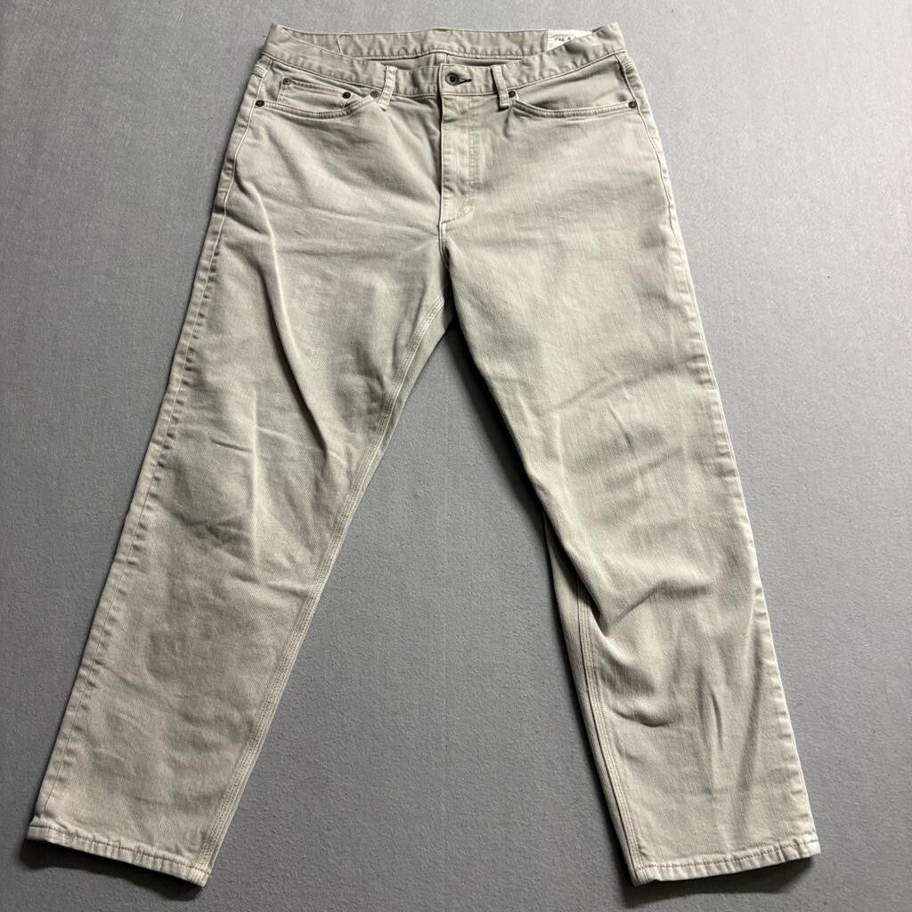 Rag & Bone Walker Slim Straight Jeans Mens 32 Beige Khaki Stretch Denim Pants
