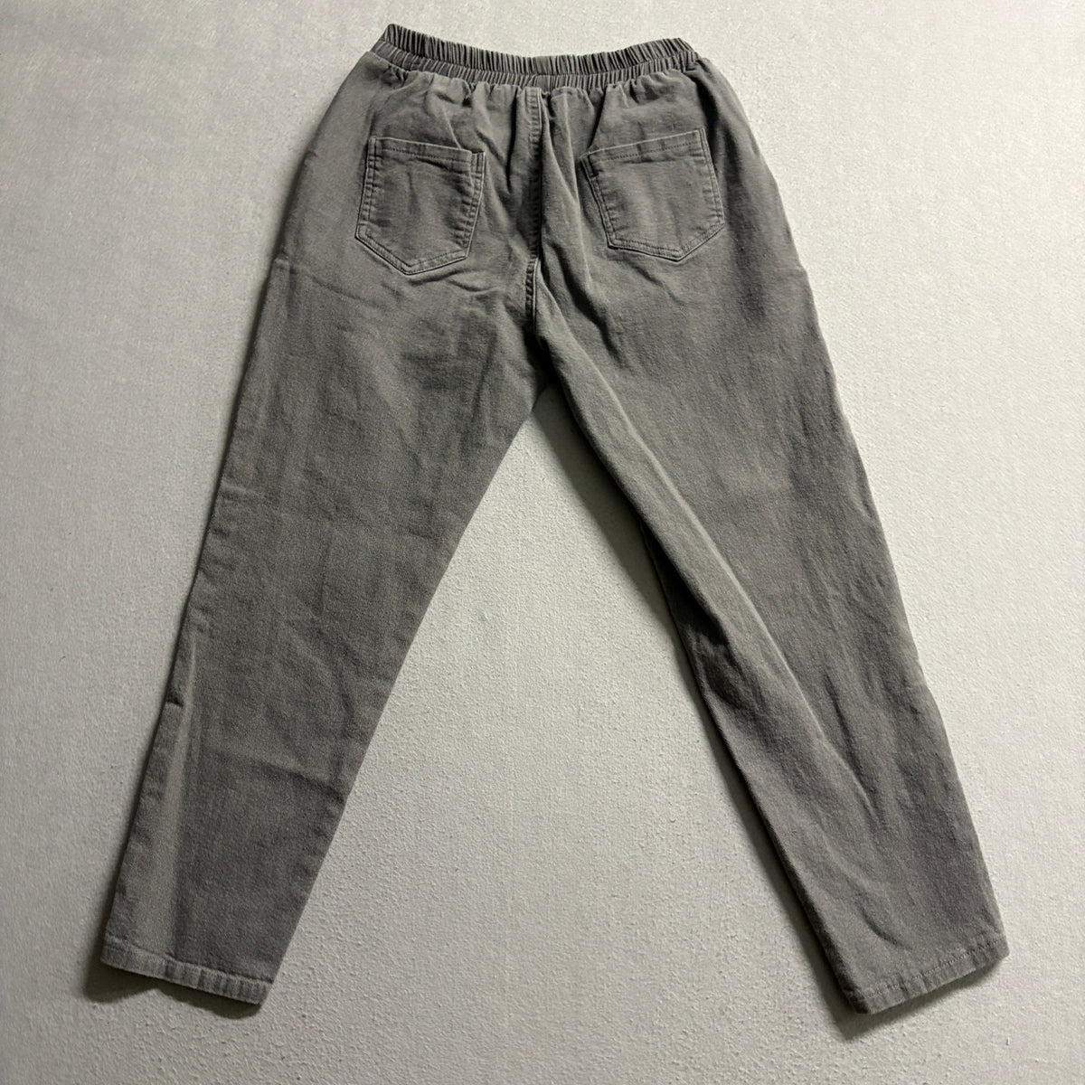 H Fashion Vintage Elastic High Waist Mom Jeans Tapered Leg Grey Denim Womens