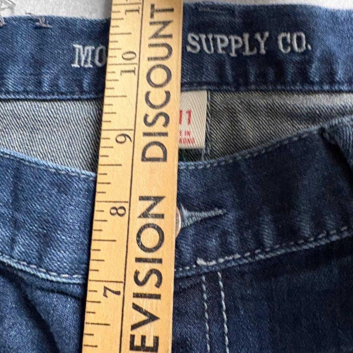 Mossimo Supply Co Womens Bootcut Jeans Size 11 Blue Denim Stretch Mid Rise