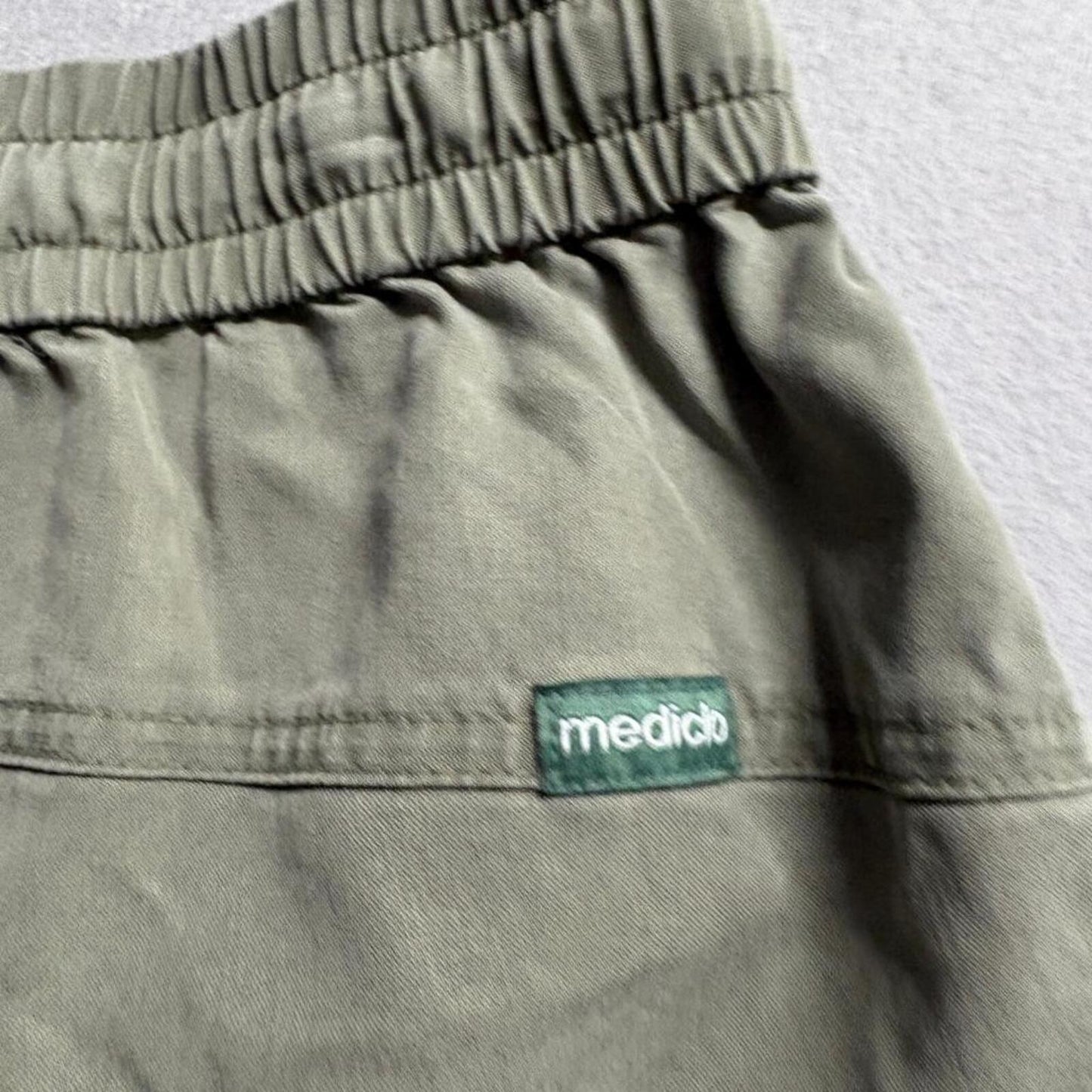 Medelita Womens XXS Olive Green Jogger Scrub Pants Tencel Blend Cargo Medical