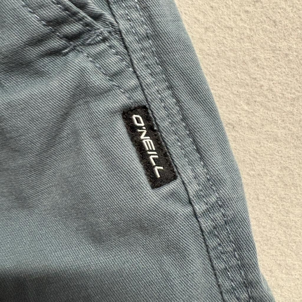 ONeill Mens Chino Shorts Size 36 Gray Green Stretch Standard Fit Cotton Blend
