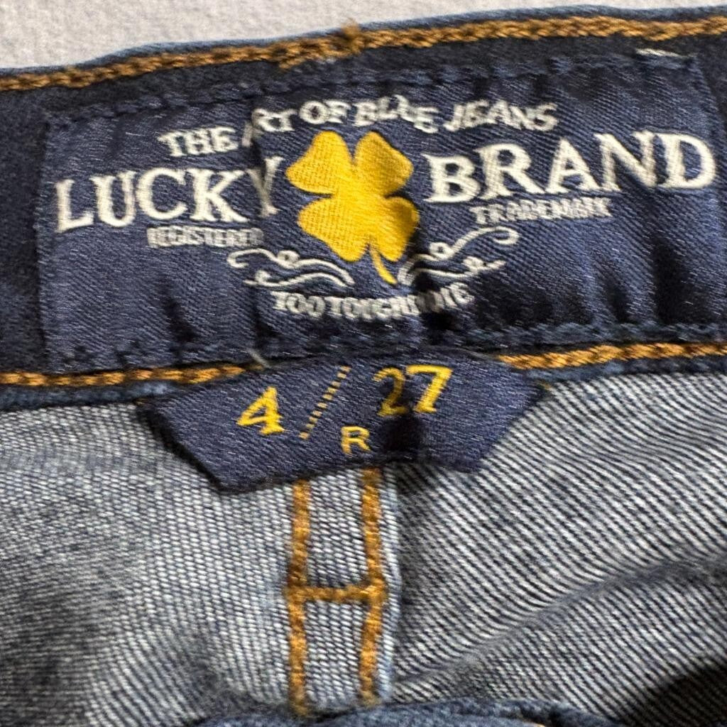 Lucky Brand Sweet N Straight Jeans Womens 4/27 Dark Wash Blue Denim Stretch