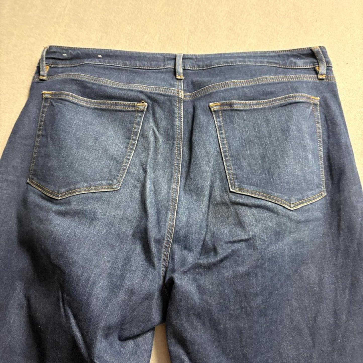 LOFT The Curvy Skinny Jeans Womens Size 16 33 Dark Wash Denim Stretch Blue