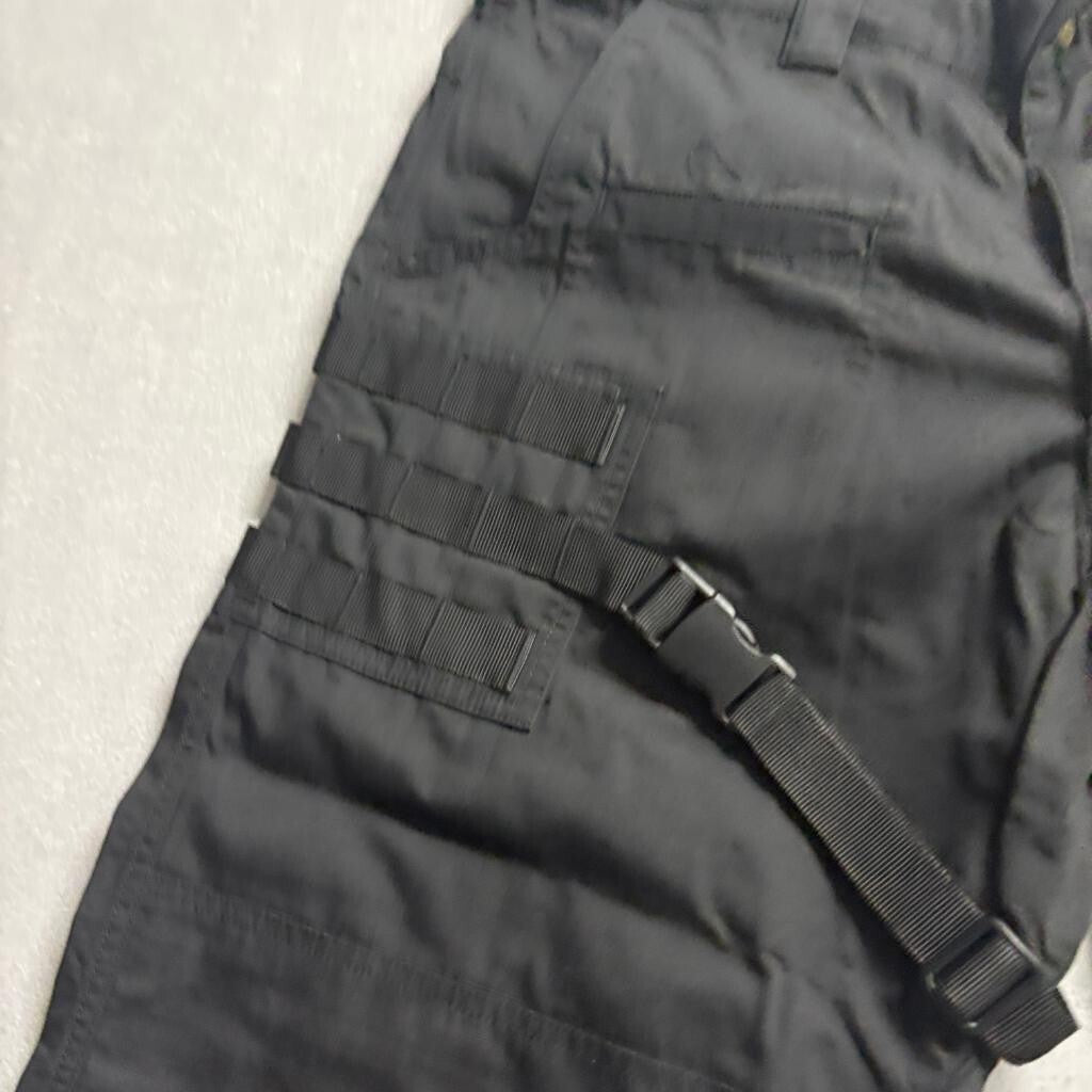 SpryTac Tactical Cargo Pants Mens 36x32 Black Ripstop MOLLE Straps New