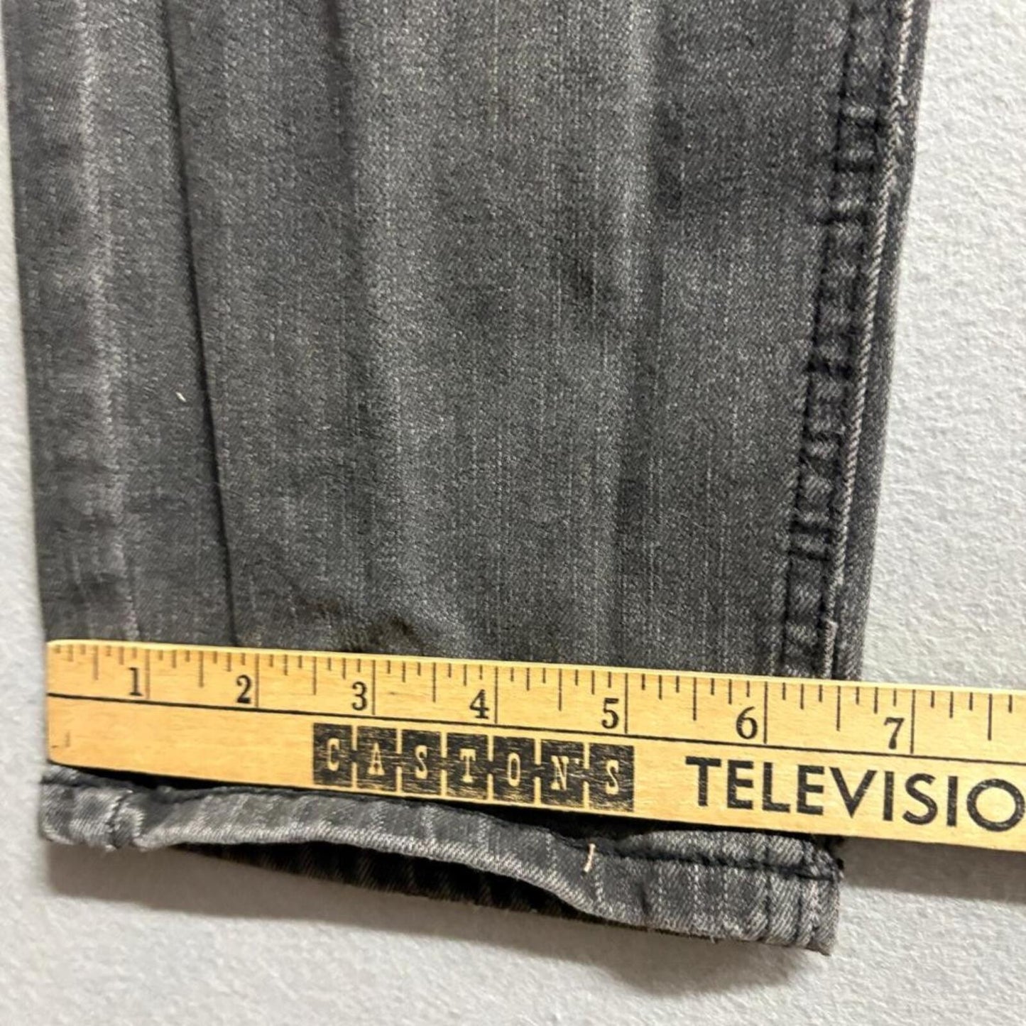 American Rag Jeans Mens 34x32 Gray Comfort Stretch Denim Slim Straight Pants