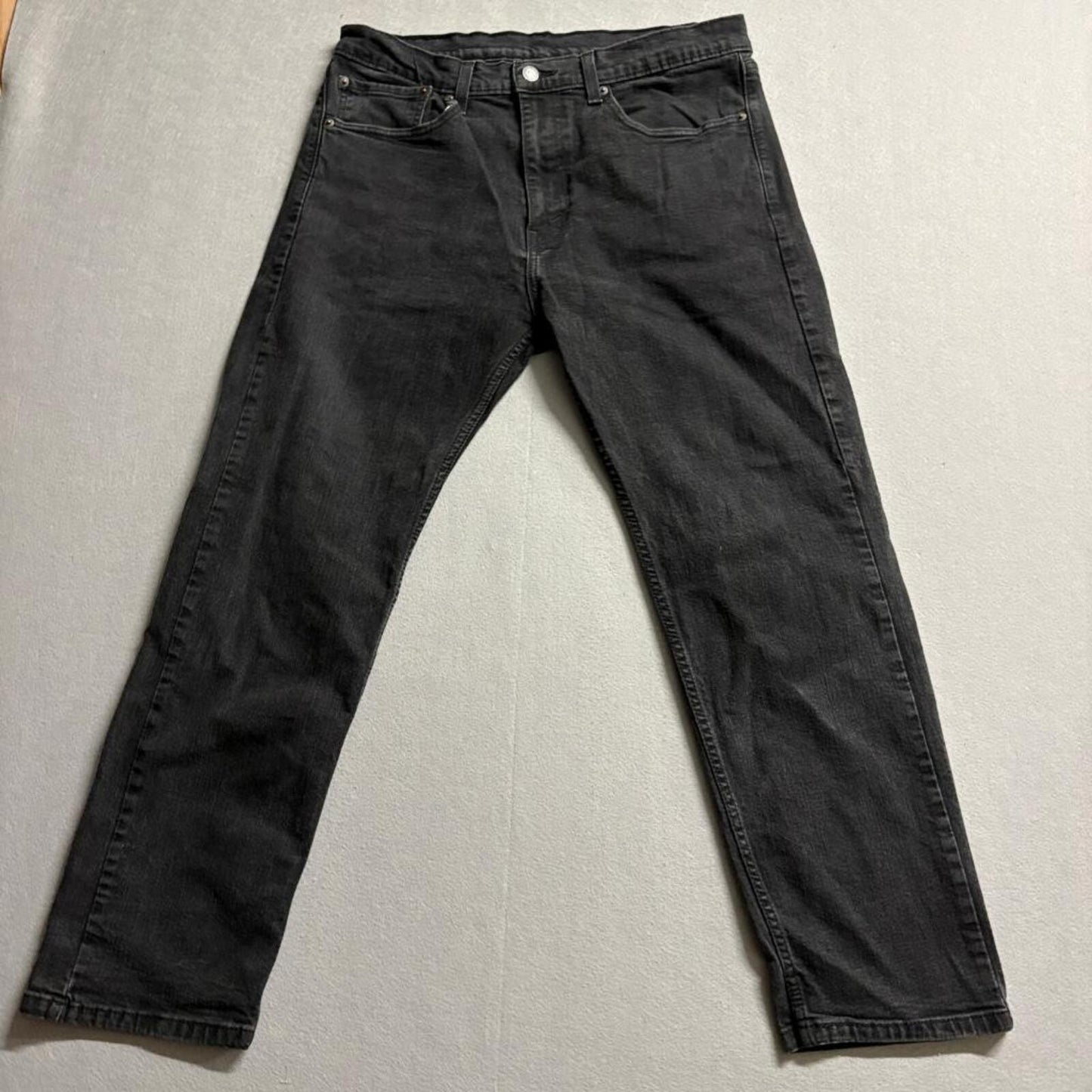 Levis 505 Regular Fit Jeans Mens W36 L30 Black Denim Straight Leg Pants