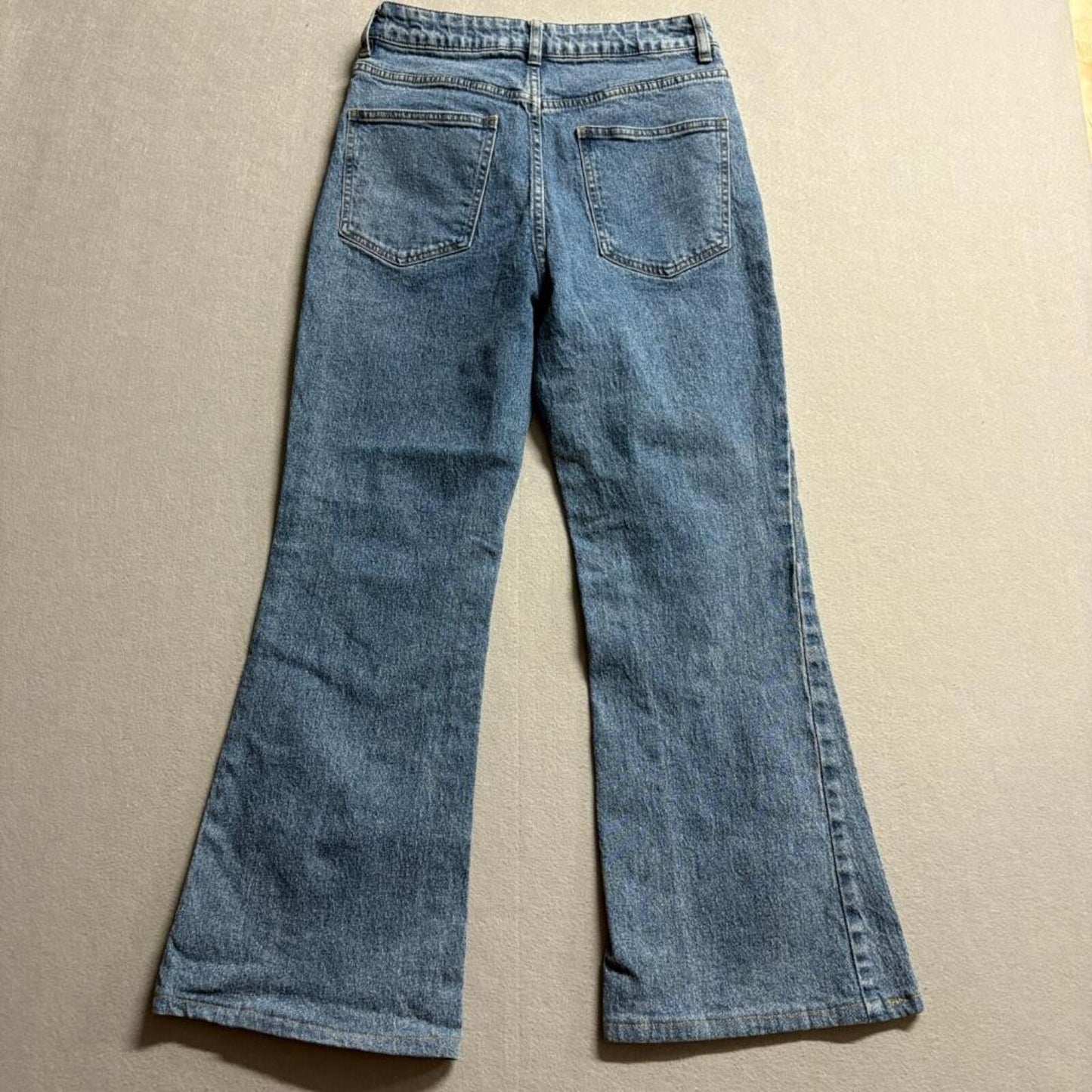 Cotton On Original Flare Jeans Womens Size 8 US Blue High Rise Stretch Denim