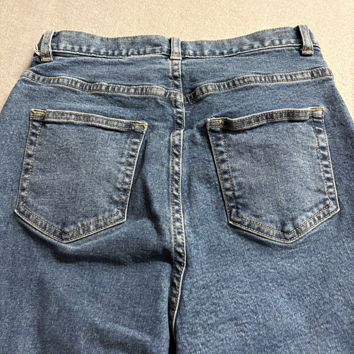 Ruisin Womens High Rise Mom Jeans Size 26 Medium Wash Stretch Denim Tapered Leg