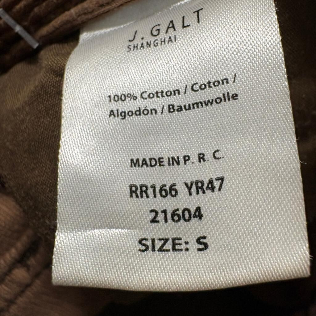 J Galt Brandy Melville Brown Corduroy Carpenter Pants Womens Size S Utility
