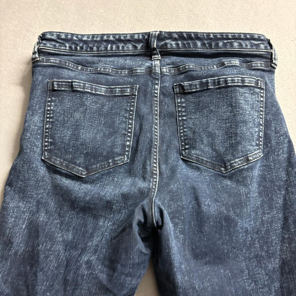 Liverpool Los Angeles Skinny Jeans Womens 14/32 Eco Logical Dark Acid Wash Blue