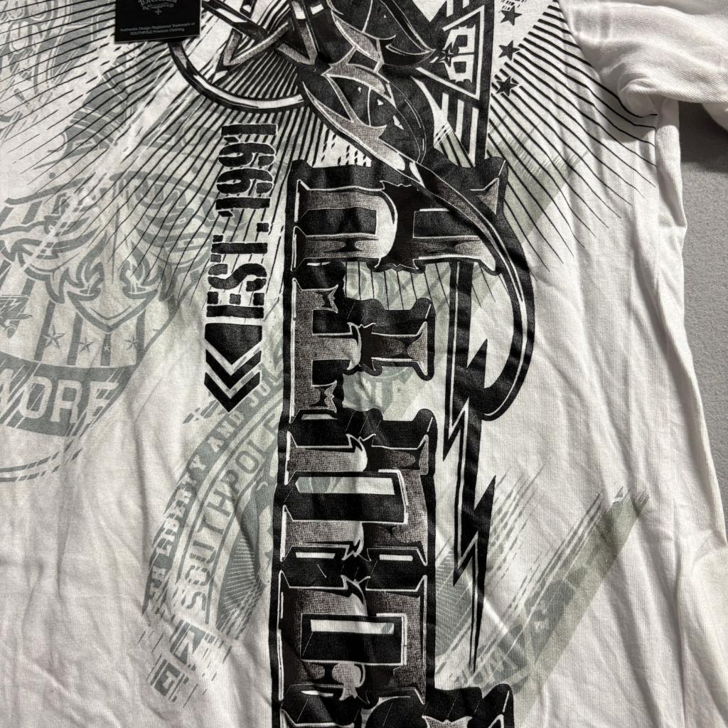 Southpole Graphic T-Shirt Mens XL White Cotton Streetwear Y2K Tee New With Tags
