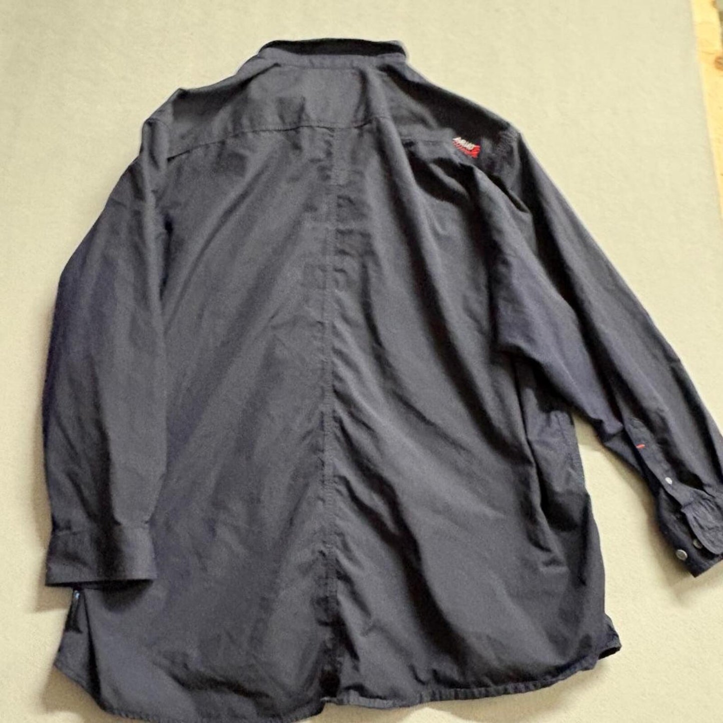 Ariat FR Work Shirt Mens 4XL Navy Blue Flame Resistant Long Sleeve Button Up