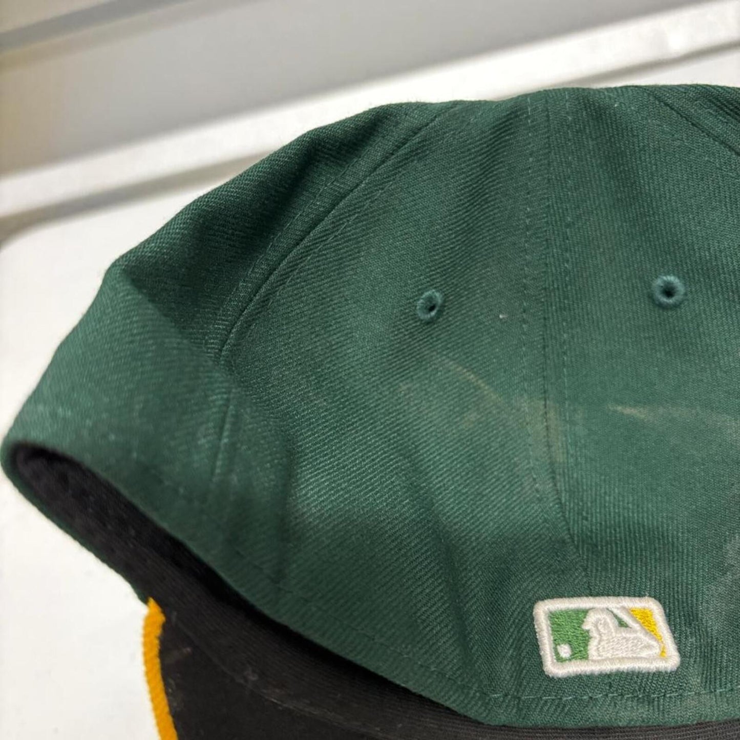Oakland Athletics New Era 59FIFTY Fitted Hat Size 7 1/8 Green Yellow MLB Cap