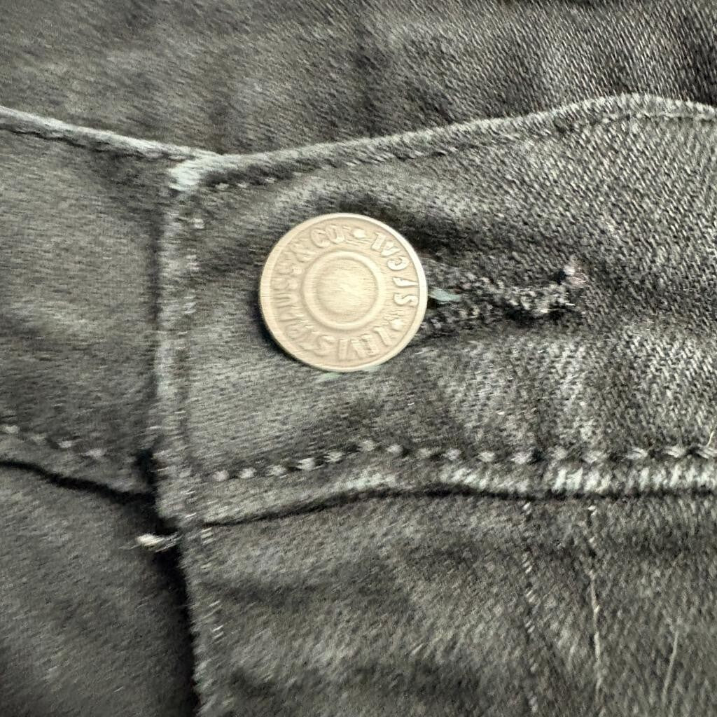 Levis 511 Slim Fit Black Jeans Mens 33x32 Actual 33x30 Stretch Denim