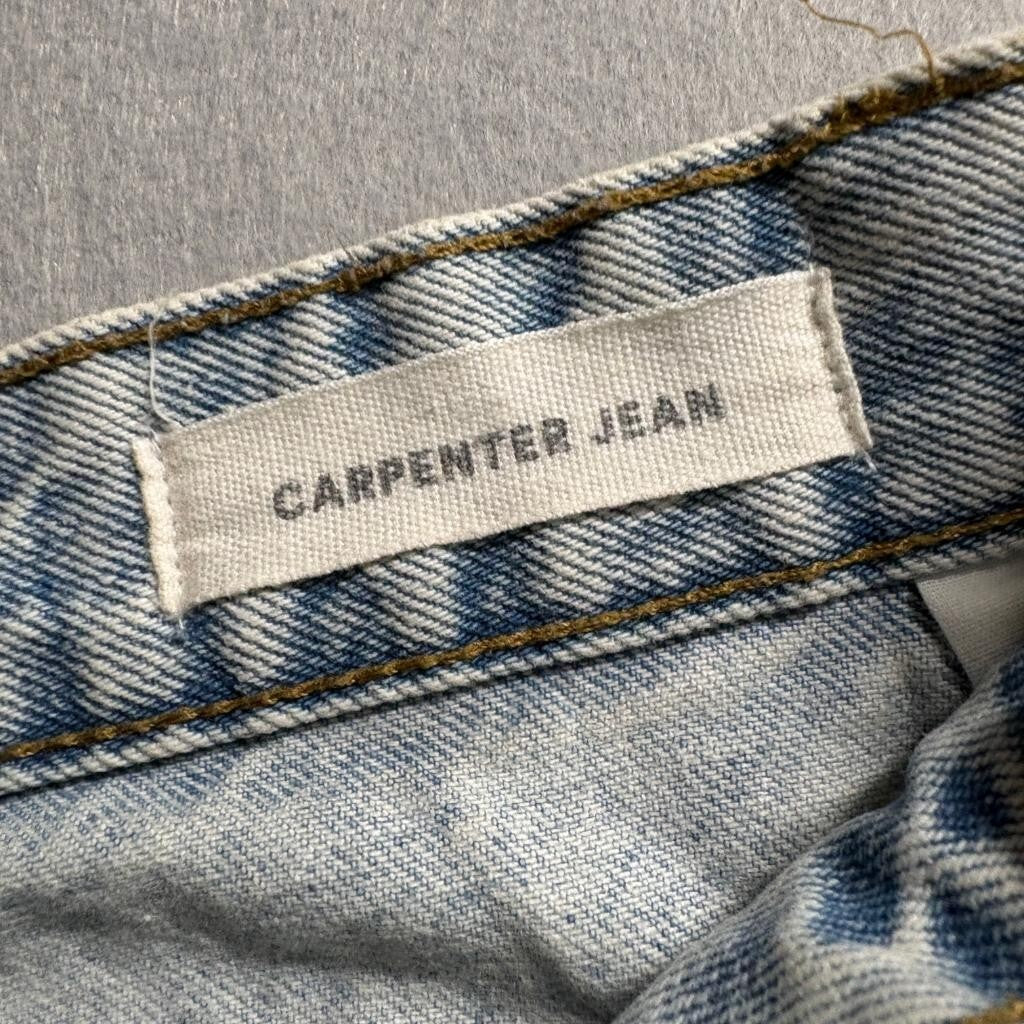 Cotton On Carpenter Jeans Womens US 4 Light Wash Blue Denim High Rise Straight