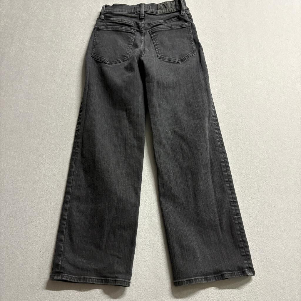 Madewell The Perfect Vintage Wide Leg Jeans Womens Size 25 Black Denim High Rise